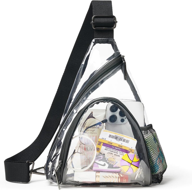 LATMAP 7L Sling Bag For Women Men Backpack Fanny Pack Crossbody Chest Travel Shoulder Belt Bags Purse Handbag PU Leather - Image 1